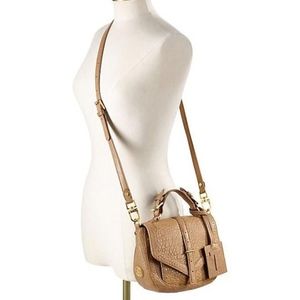 Tory Burch 797 Tan Leather crossbody pouch bag